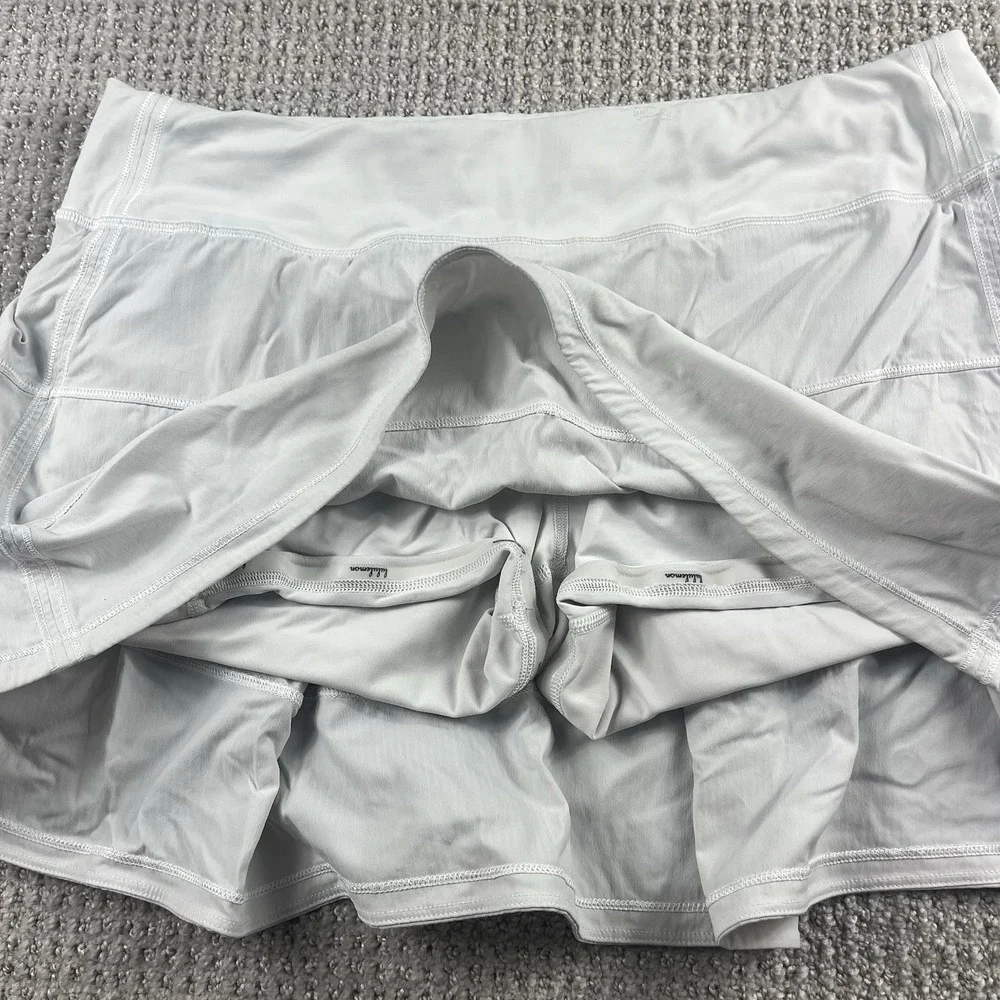 Lululemon Skirt Womens Size 10 Tall White Pace Rival Lined Skort Tennis